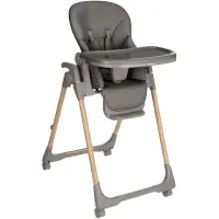 Scaun de masa KikkaBoo Olive Dark Grey foto