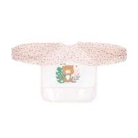 Baveta impermeabila cu maneci lungi KikkaBoo Savanna Pink foto