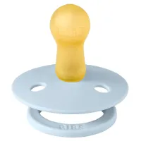 Set 2 suzete rotunde din latex BIBS Colour Sky Blue/Baby Blue (0-6 luni) foto