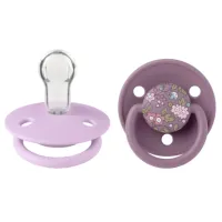 Set 2 suzete rotunde din silicon BIBS LIBERTY De Lux Chamomile Lawn - Mauve Mix (0-36 luni) foto