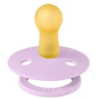 Set 2 suzete rotunde din latex BIBS Colour Violet Sky/Pumpkin (0-6 luni) foto