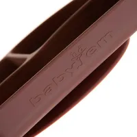 Farfurie din silicon cu 3 compartimente si ventuza BabyJem Mocha foto