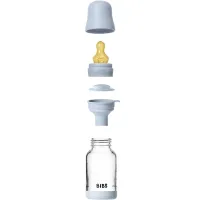 Biberon din sticla anticolici BIBS Baby Blue cu tetina din latex 0+ luni, 120 ml foto