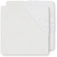 Простыня на резинке Jollein Cotton White, 120x60 см, 2 шт. foto