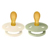 Набор из 2 симметричных пустышек BIBS Colour Ivory/Sage (0-6 мес.) foto