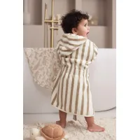 Halatel de baie Jollein Stripe Terry Olive Green GOTS (1-2 ani) foto