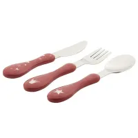 Набор приборов из нержавеющей стали Premaman Yummix Розовые (6+ мес.), 3 шт. foto