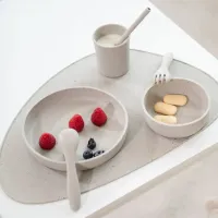 Набор для кормления из силикона KikkaBoo Platinum Sand, 5 шт. foto