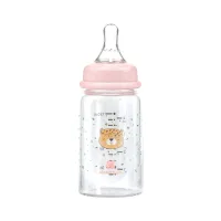 Стеклянная бутылочка KikkaBoo Savanna Pink, 120 мл foto