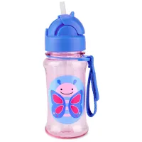 Бутылочка с трубочкой из тритана Skip Zoo Butterfly foto