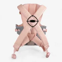 Marsupiu KikkaBoo Gwen Fly Knit Pink foto