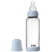 Biberon din sticla anticolici BIBS Baby Blue cu tetina din silicon 3+ luni, 240 ml foto
