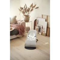 Balansoar BabyBjorn Balance Silver White, Mesh foto