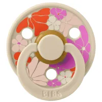 Suzeta rotunda din latex BIBS Studio Colour Flower Child - Vanilla (6-18 luni) foto