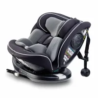 Scaun auto rotativ cu isofix BabyGo Nova 2 Black, 40-150 cm, certificat R129 foto