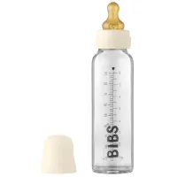 Biberon din sticla anticolici BIBS Ivory cu tetina din latex 0+ luni, 225 ml foto