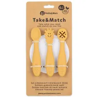 Набор силиконовых тренировочных ложек Petite&Mars Take&Match Intense Ochre (6+ мес.), 3 шт. foto