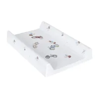 Твердый пеленальный коврик с 2 сторонами Ceba Baby Comfort Retro Cars, 80x50 см foto