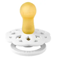 Набор из 2 круглых латексных пустышек BIBS Boheme White/Sunshine (0-6 мес.) foto