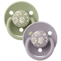 Set 2 suzete rotunde din silicon BIBS LIBERTY De Lux Capel - Sage Mix (0-36 luni) foto