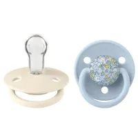 Set 2 suzete rotunde din silicon BIBS LIBERTY De Lux Eloise - Baby Blue Mix (0-36 luni) foto