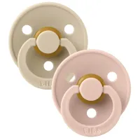 Набор из 2 круглых пустышек BIBS Colour Vanilla/Blush (0-6 мес.) foto