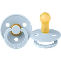 Пустышка круглая латексная BIBS Baby Blue (0-6 мес.) foto