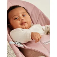 Кресло-шезлонг BabyBjorn Bliss Dusty Pink, хлопок с развивающий игрушкой foto
