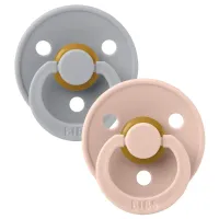 Set 2 suzete rotunde din latex BIBS Colour Cloud/Blush (6-18 luni) foto