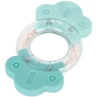 Jucarie pentru dentitie cu zornaitoare KikkaBoo Bonbon Blue foto