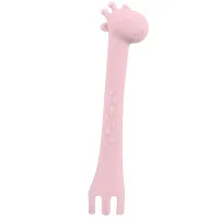 Lingurita de silicon KikkaBoo Giraffe Roz foto