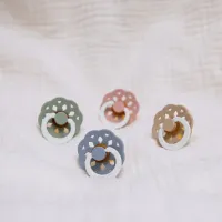 Set 2 suzete rotunde din latex BIBS Boheme Glow Sage/Cloud (6-18 luni) foto