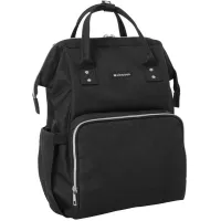 Geanta pentru mame KikkaBoo Siena Black & Silver foto