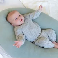 Большая подушка для беременных 3 в 1 Doomoo Comfy Big Tetra Green, органический хлопок foto