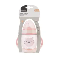 Поильник с мягким носиком и ручками KikkaBoo Happy Face Pink, 200 мл foto