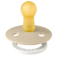 Set 2 suzete rotunde din latex fosforescente BIBS Colour Glow Vanilla/Dark Oak (0-6 luni) foto