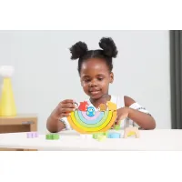 Joc de echilibru din lemn "Curcubeu"