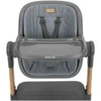 Patut si scaun de masa 2 in 1 KikkaBoo Sleat Me Grey