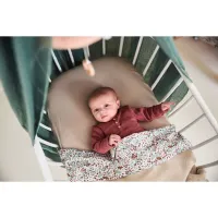 Cearsaf cu elastic Jollein Jersey Nougat, 40/50x80/90 cm