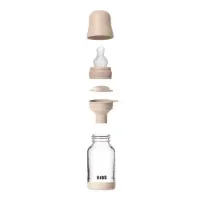 Стеклянная антиколиковая бутылочка BIBS Blush с силиконовой соской 0+ мес, 120 мл foto