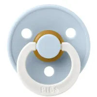 Suzeta rotunda din latex BIBS Glow Baby Blue (0-6 luni) foto