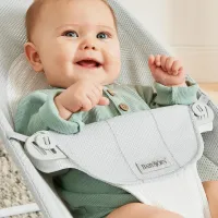 Кресло-шезлонг BabyBjorn Balance Soft Silver/White, Mesh foto