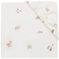 Простыня на резинке Jollein Jersey Animal Friends, 40/50x80/90 см