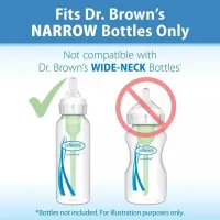 Tetina din silicon cu gat ingust Dr. Brown's Preemie, flux lent (0+ luni)