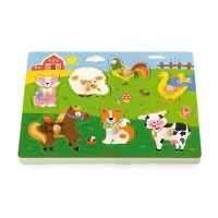 Puzzle tactil Animale de la ferma (cu sunet)