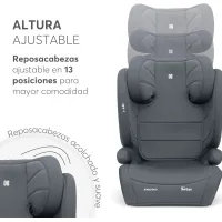 Scaun auto KikkaBoo i-Aid i-Size Dark Grey, 100-150 cm