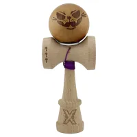 «Kendama Super Sticky X Original», rulment metalic, ața 62/65 cm, King size 7.5 x 6 x 18 cm, motan nebun