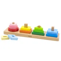 Sorter geometric din lemn "Învățăm despre forme si culori"