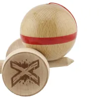 «Kendama Super Sticky X Original», rulment metalic, ața 62/65 cm, King size 7.5 x 6 x 18 cm, roșu