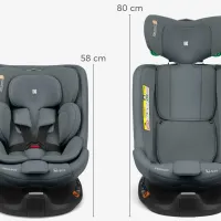 Scaun auto KikkaBoo i-Van Dark Grey i-Size, 40-150 cm foto